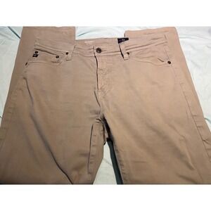 AG Adriano Goldschmied The Everett Slim Straight Khaki Pants Mens 33x28 Tan